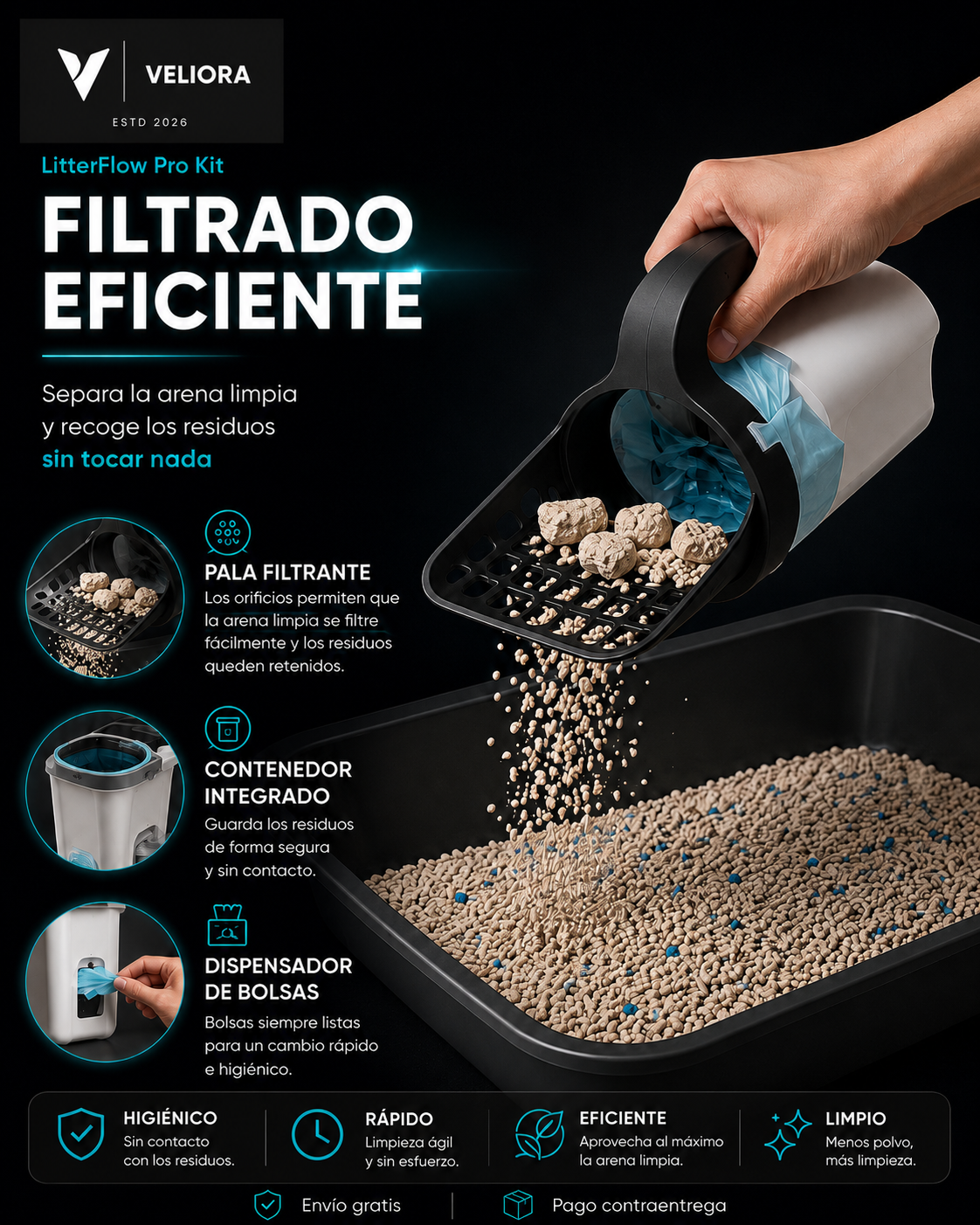 Pala Recogedora LitterFlow Pro Kit™